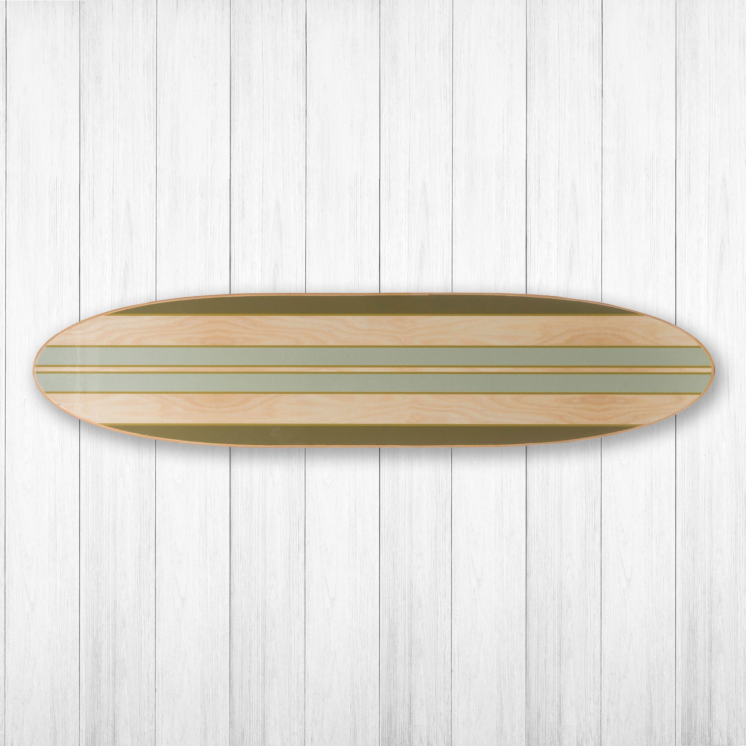 Décoration murale en bois laqué en forme de planche de surf