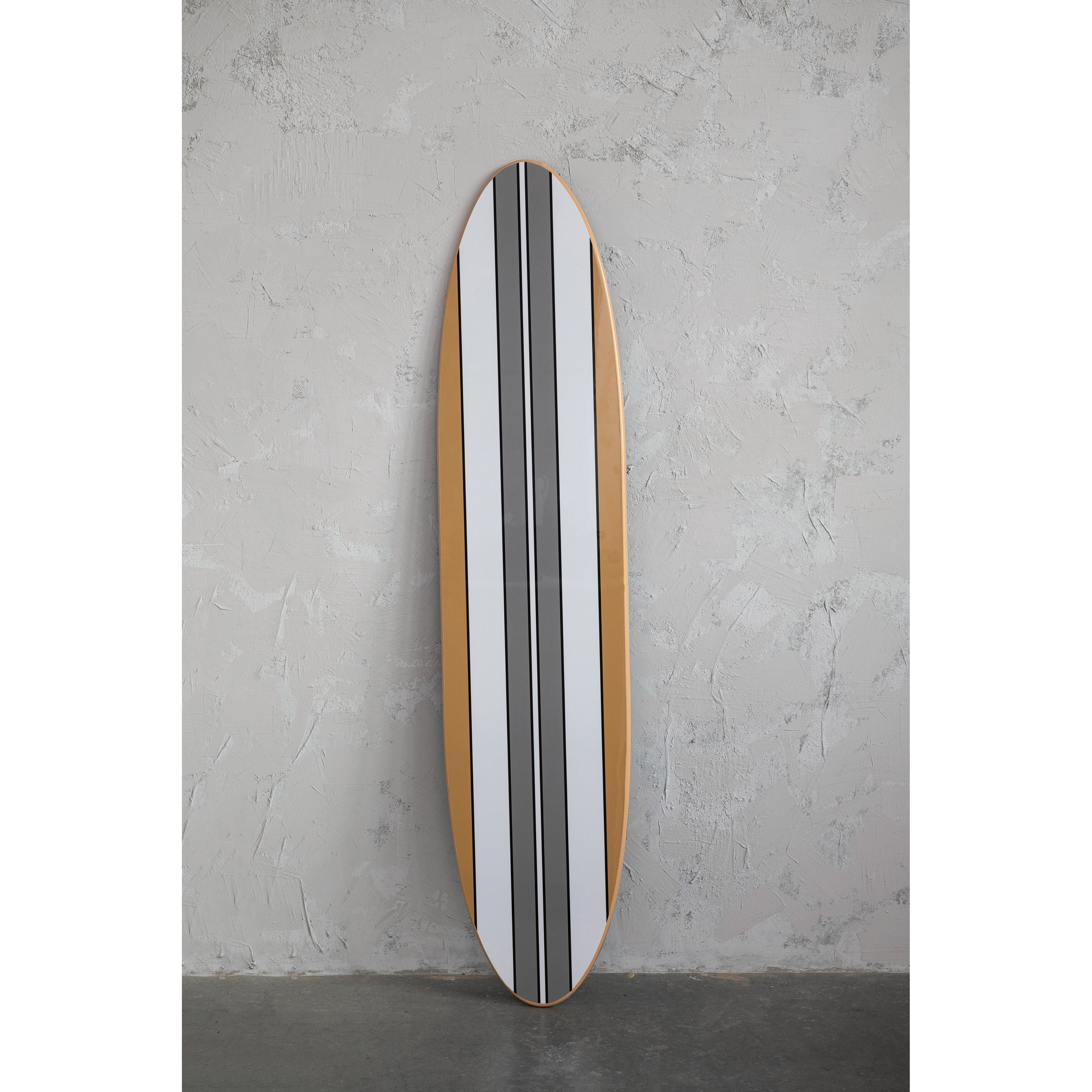 Décoration murale en bois laqué en forme de planche de surf
