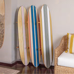 Décoration murale en bois laqué en forme de planche de surf