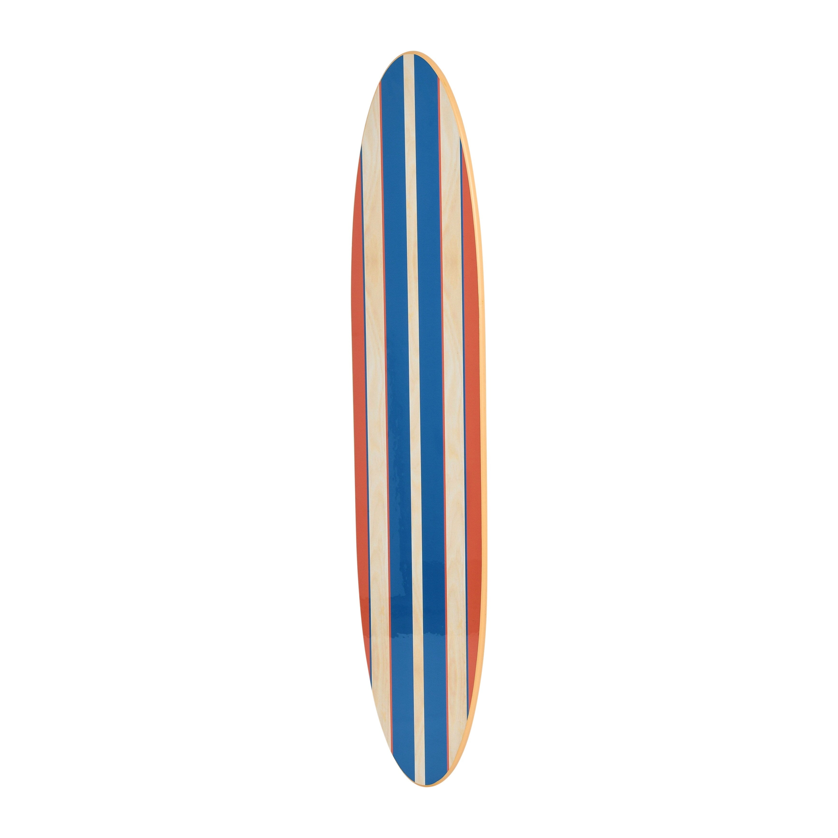 Décoration murale en bois laqué en forme de planche de surf