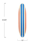 Décoration murale en bois laqué en forme de planche de surf
