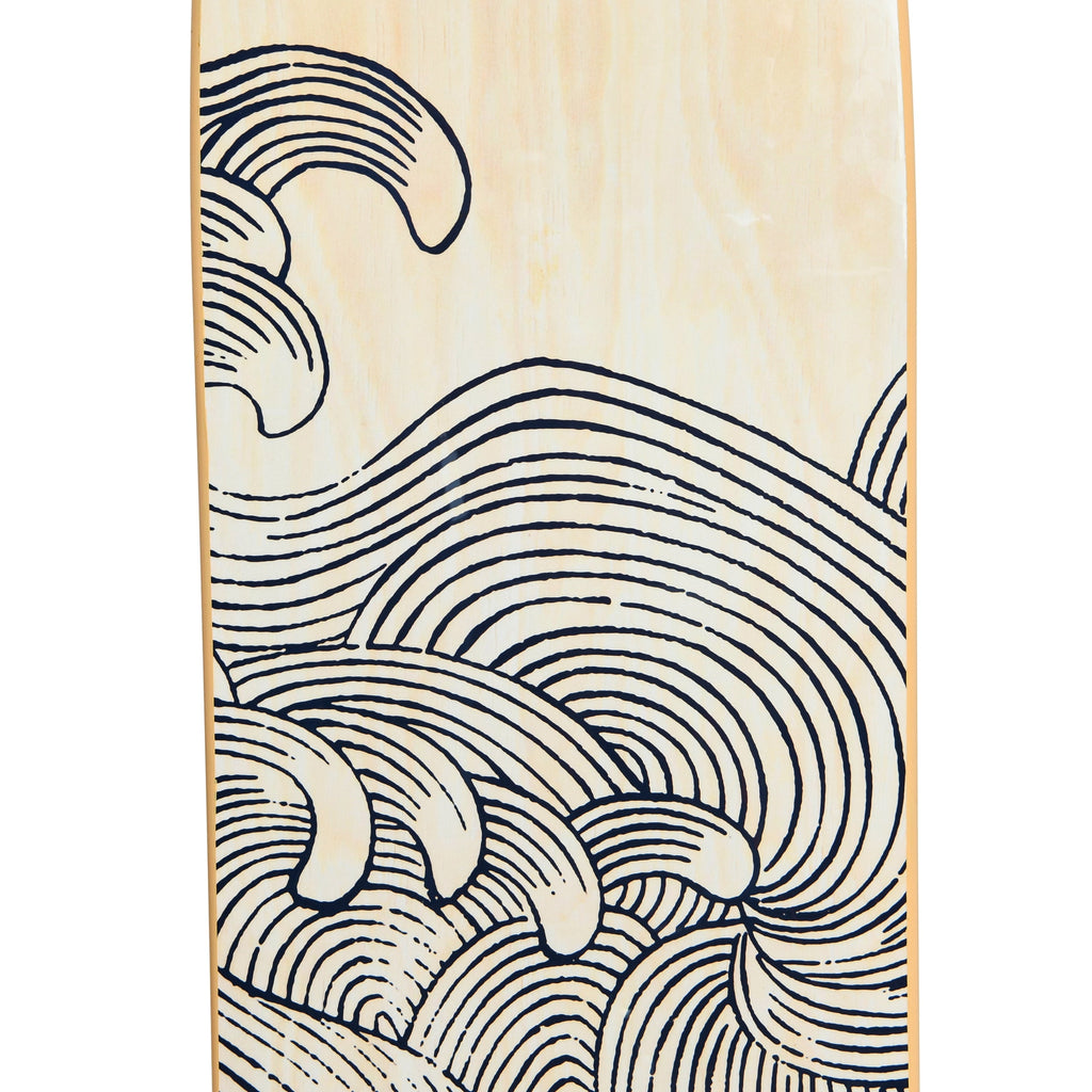 Décoration murale en bois laqué en forme de planche de surf