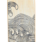 Décoration murale en bois laqué en forme de planche de surf
