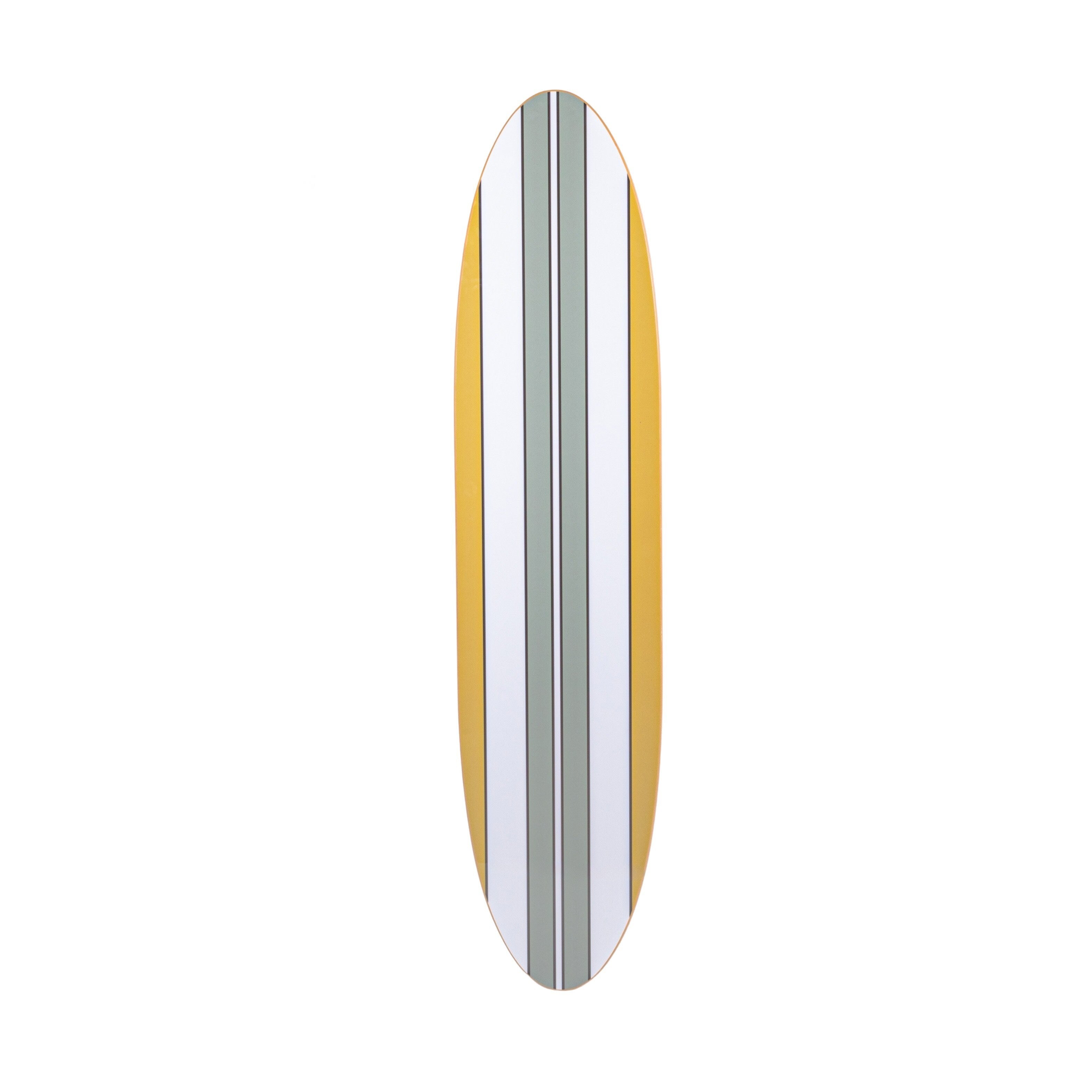 Décoration murale en bois laqué en forme de planche de surf