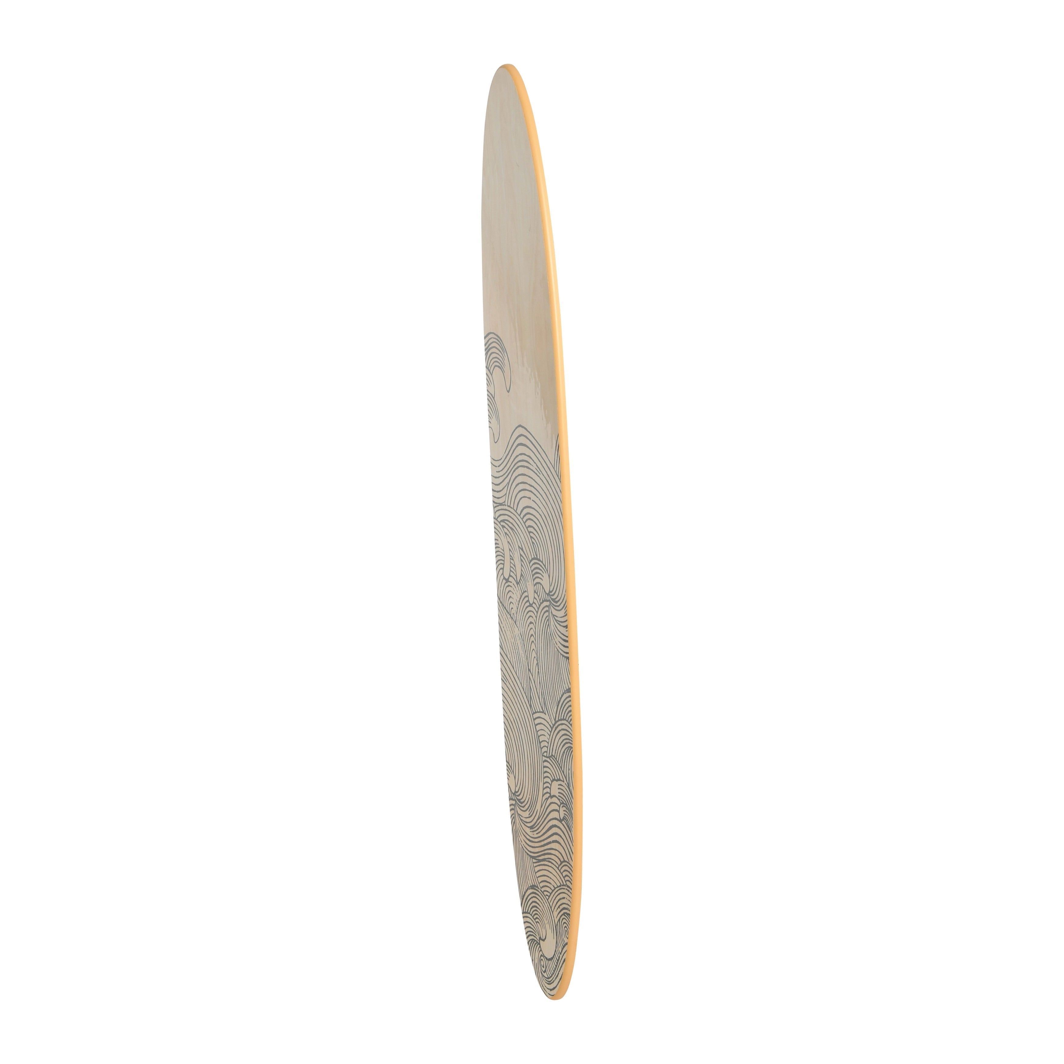 Décoration murale en bois laqué en forme de planche de surf