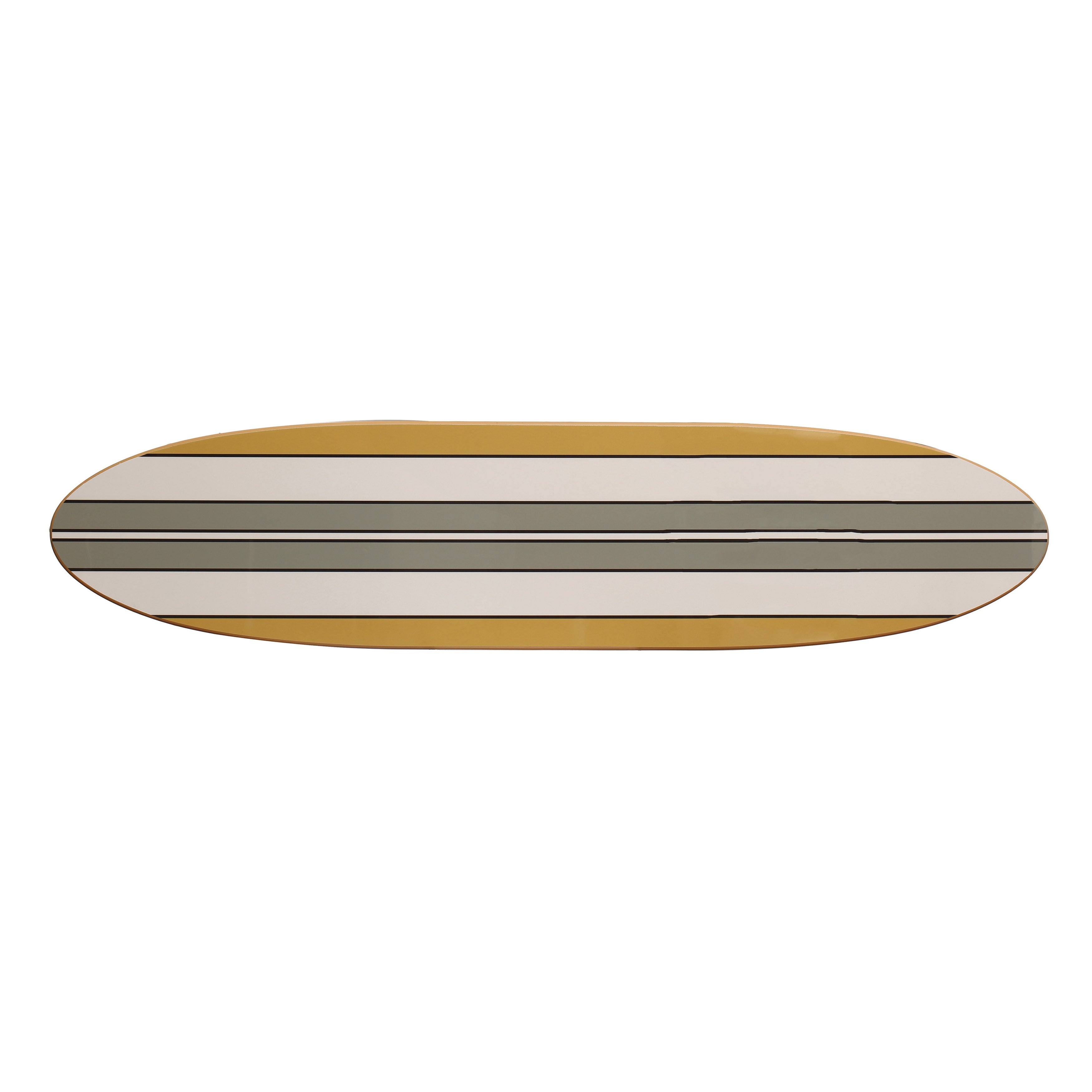 Décoration murale en bois laqué en forme de planche de surf