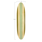 Décoration murale en bois laqué en forme de planche de surf