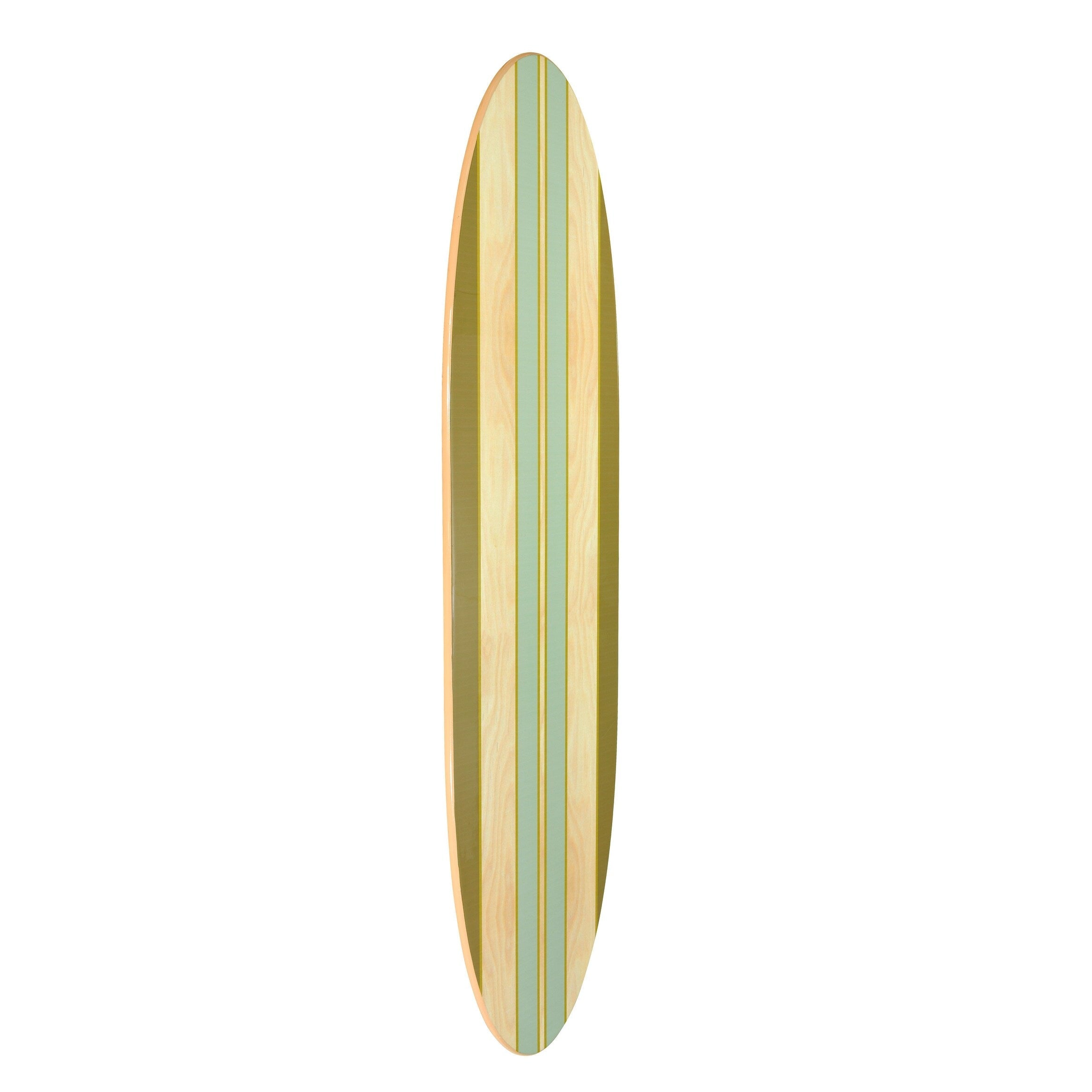 Décoration murale en bois laqué en forme de planche de surf