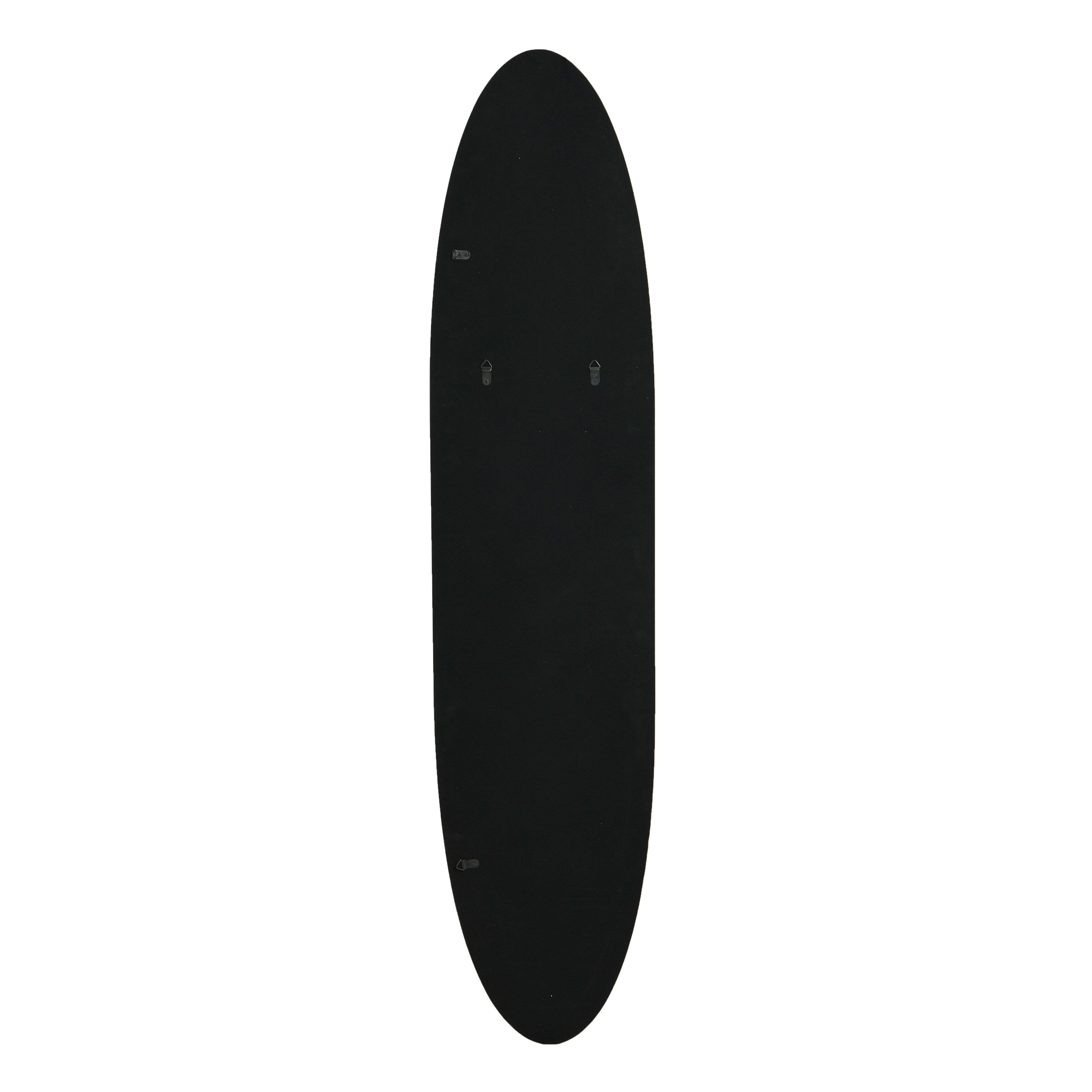 Décoration murale en bois laqué en forme de planche de surf