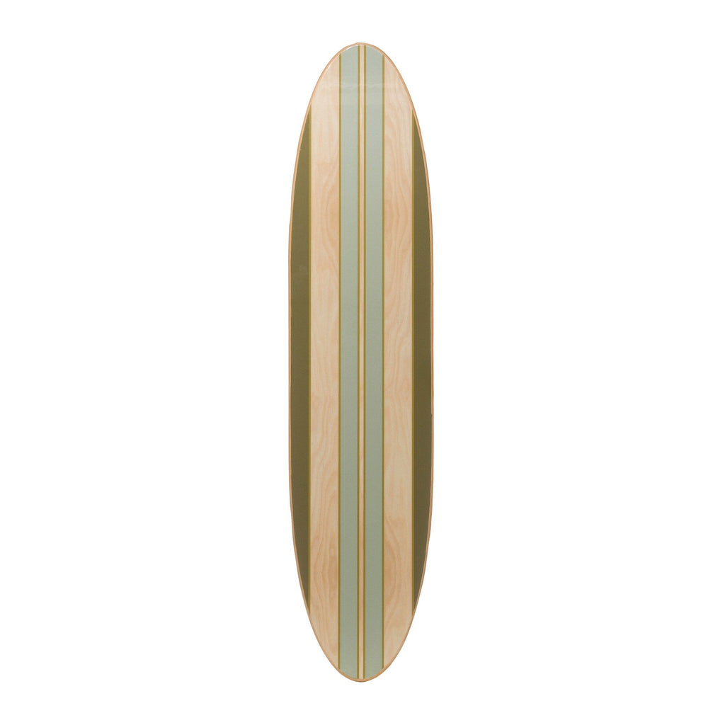 Décoration murale en bois laqué en forme de planche de surf