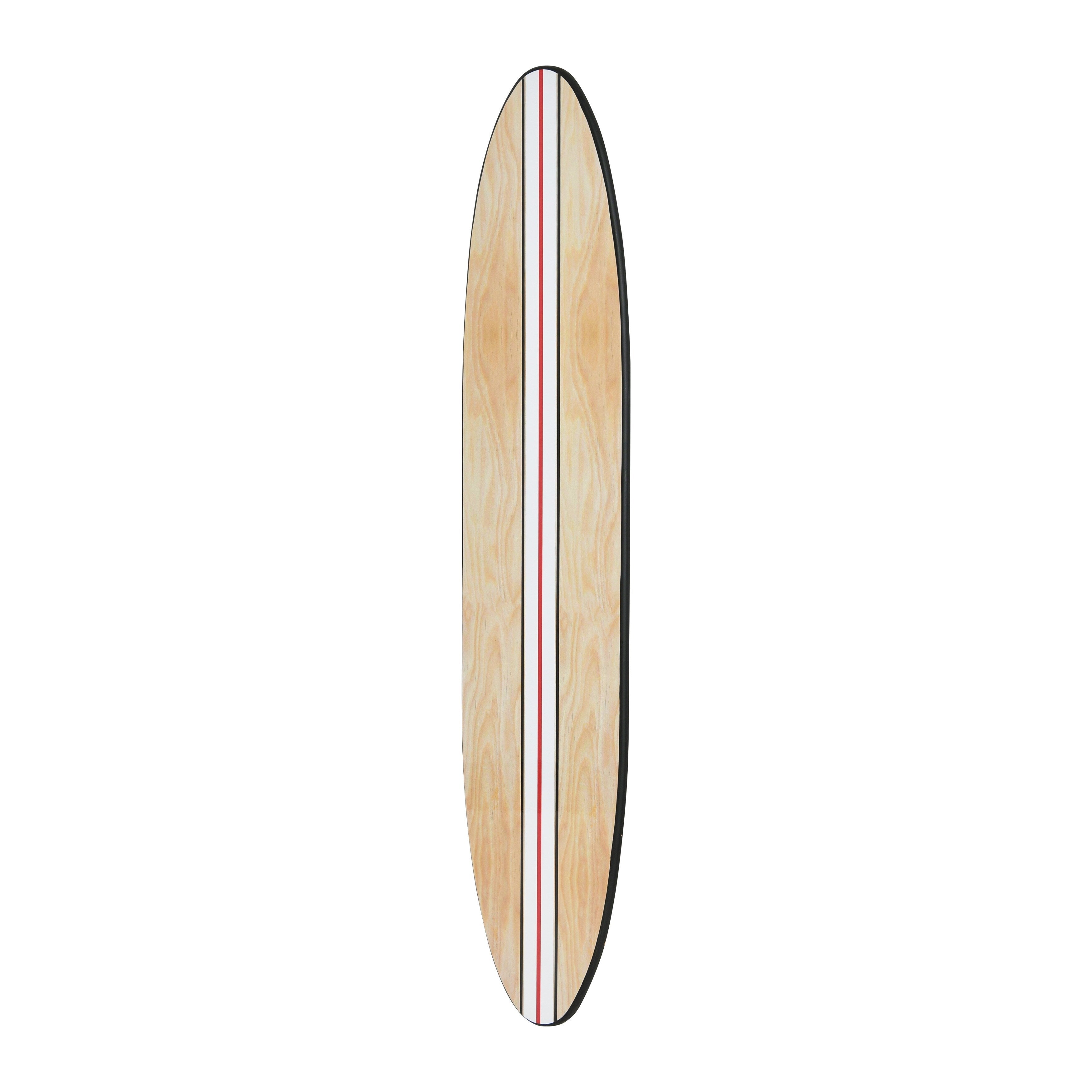 Décoration murale en bois laqué en forme de planche de surf
