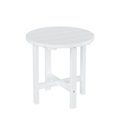 Chaises à bascule d'extérieur Polytrends Laguna en PEHD toutes saisons avec table d'appoint (ensemble de 3 pièces)