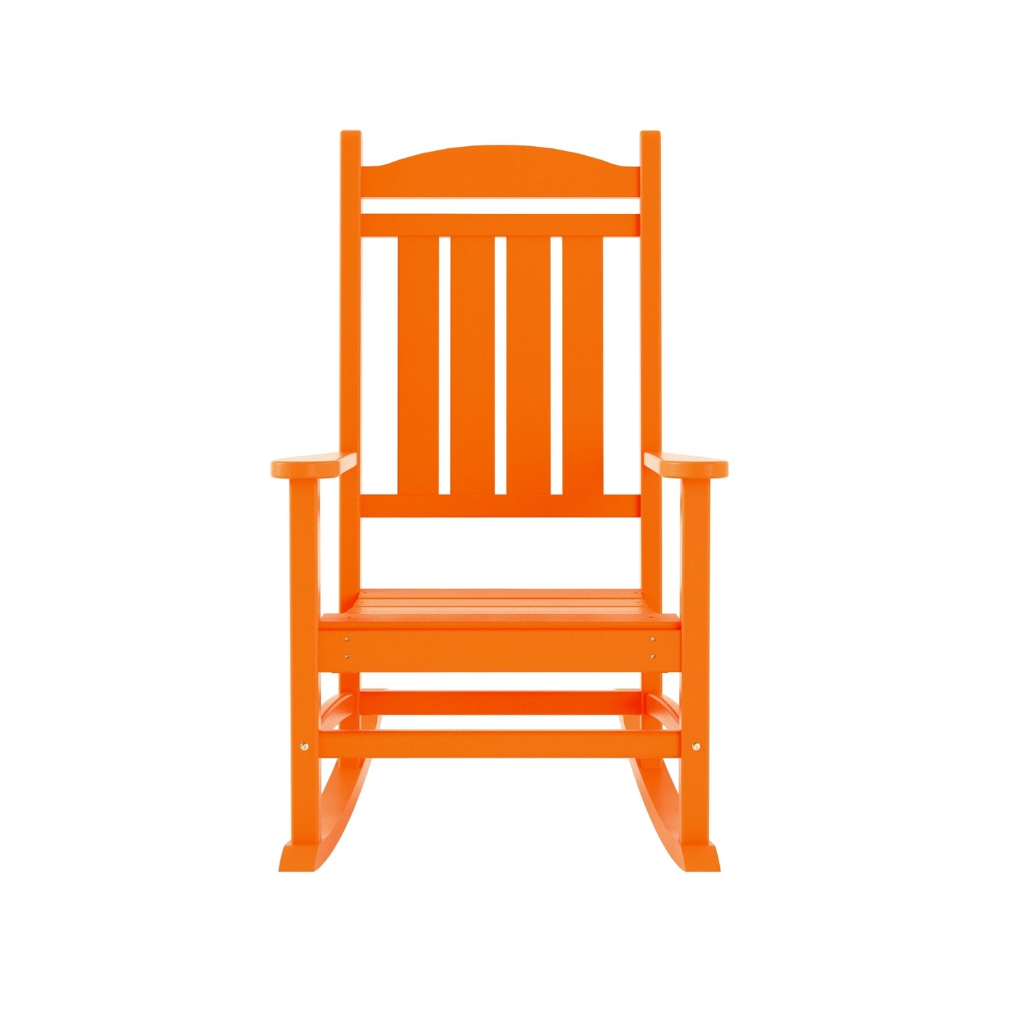 Chaises à bascule d'extérieur Polytrends Laguna en PEHD toutes saisons avec table d'appoint (ensemble de 3 pièces)