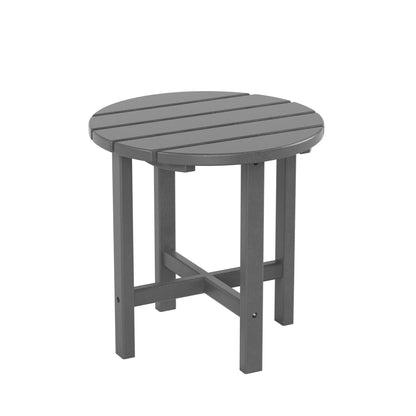 Chaises à bascule d'extérieur Polytrends Laguna en PEHD toutes saisons avec table d'appoint (ensemble de 3 pièces)