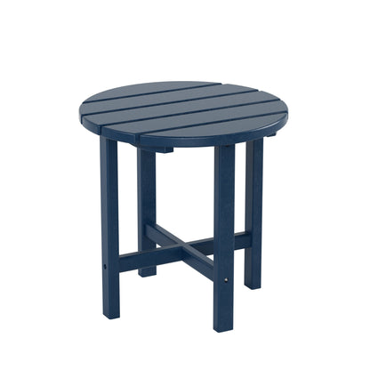 Chaises à bascule d'extérieur Polytrends Laguna en PEHD toutes saisons avec table d'appoint (ensemble de 3 pièces)