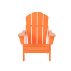 Ensemble de 4 chaises Adirondack pliables Polytrends Laguna en PEHD pour terrasse extérieure, toutes saisons