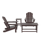 Ensemble de 4 chaises Adirondack pliables Polytrends Laguna en PEHD pour terrasse extérieure, toutes saisons