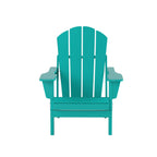 Ensemble de 4 chaises Adirondack pliables Polytrends Laguna en PEHD pour terrasse extérieure, toutes saisons