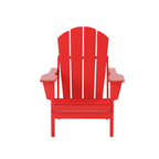 Ensemble de 4 chaises Adirondack pliables Polytrends Laguna en PEHD pour terrasse extérieure, toutes saisons