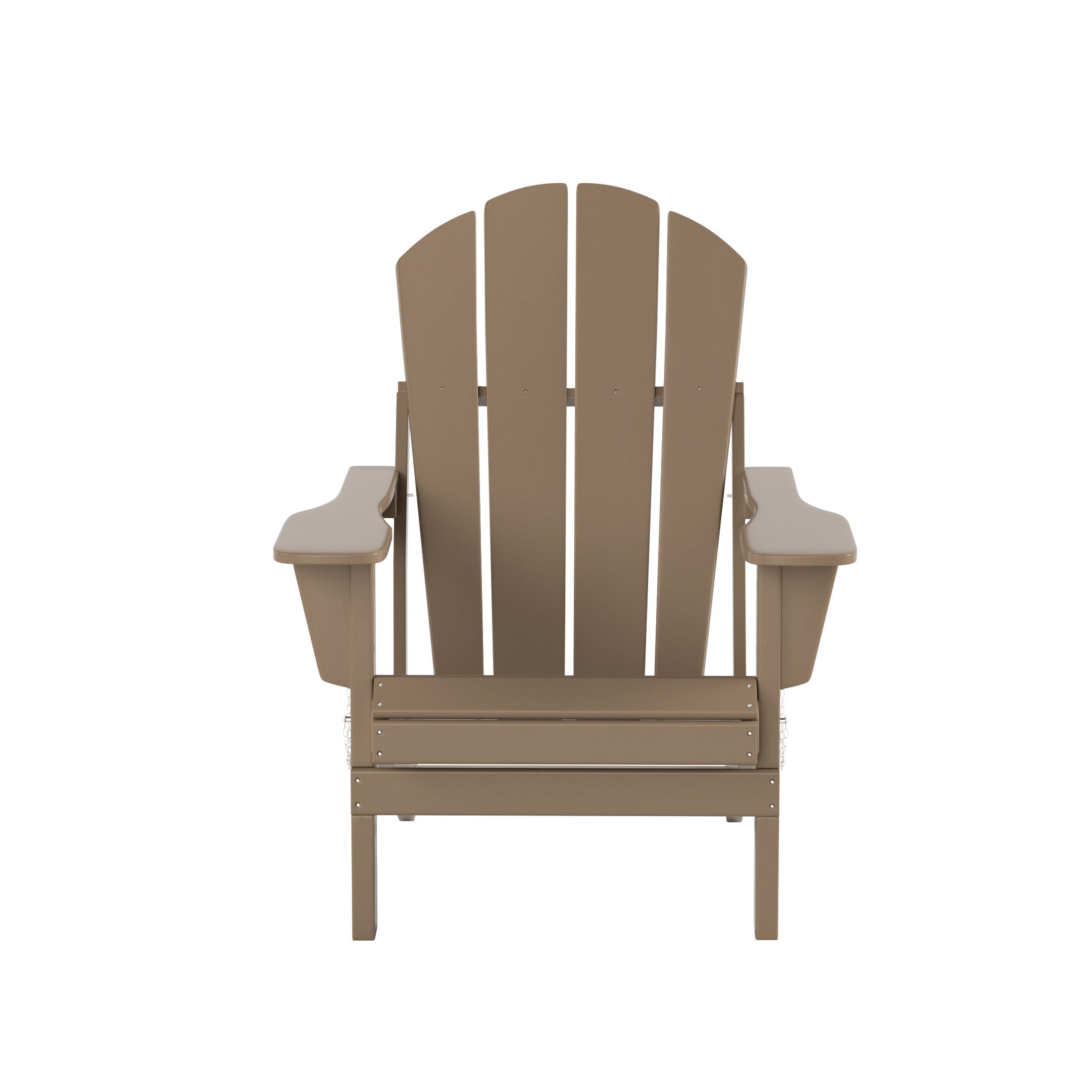 Ensemble de 4 chaises Adirondack pliables Polytrends Laguna en PEHD pour terrasse extérieure, toutes saisons