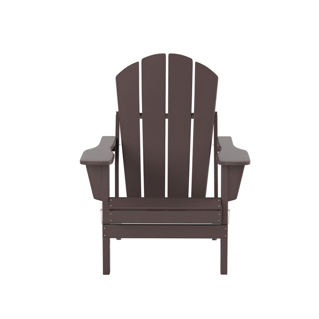 Ensemble de 4 chaises Adirondack pliables Polytrends Laguna en PEHD pour terrasse extérieure, toutes saisons