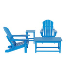 Ensemble de 4 chaises Adirondack pliables Polytrends Laguna en PEHD pour terrasse extérieure, toutes saisons