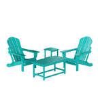 Ensemble de 4 chaises Adirondack pliables Polytrends Laguna en PEHD pour terrasse extérieure, toutes saisons