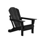 Ensemble de 4 chaises Adirondack pliables Polytrends Laguna en PEHD pour terrasse extérieure, toutes saisons
