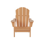 Ensemble de 4 chaises Adirondack pliables Polytrends Laguna en PEHD pour terrasse extérieure, toutes saisons