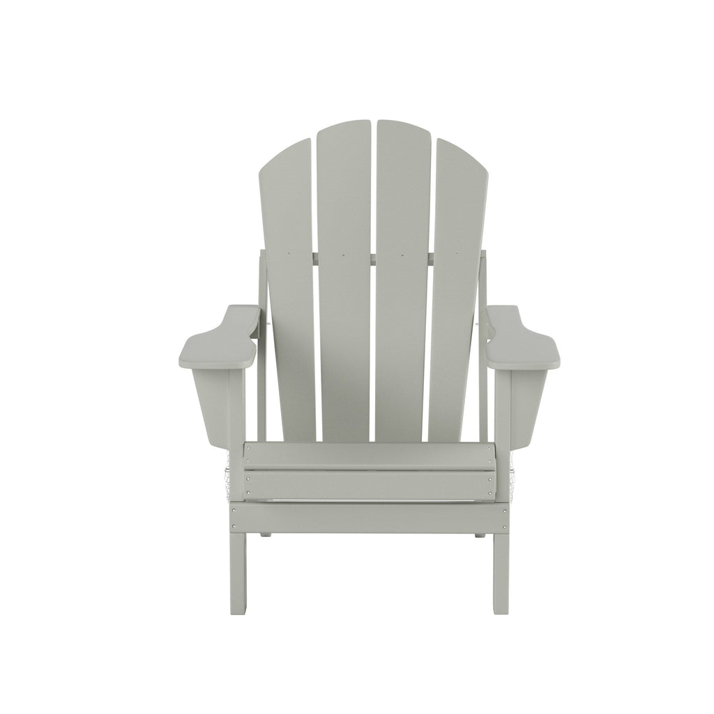 Ensemble de 4 chaises Adirondack pliables Polytrends Laguna en PEHD pour terrasse extérieure, toutes saisons