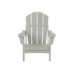 Ensemble de 4 chaises Adirondack pliables Polytrends Laguna en PEHD pour terrasse extérieure, toutes saisons