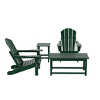 Ensemble de 4 chaises Adirondack pliables Polytrends Laguna en PEHD pour terrasse extérieure, toutes saisons
