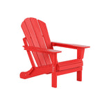 Ensemble de 4 chaises Adirondack pliables Polytrends Laguna en PEHD pour terrasse extérieure, toutes saisons