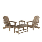 Ensemble de 4 chaises Adirondack pliables Polytrends Laguna en PEHD pour terrasse extérieure, toutes saisons