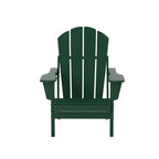 Ensemble de 4 chaises Adirondack pliables Polytrends Laguna en PEHD pour terrasse extérieure, toutes saisons