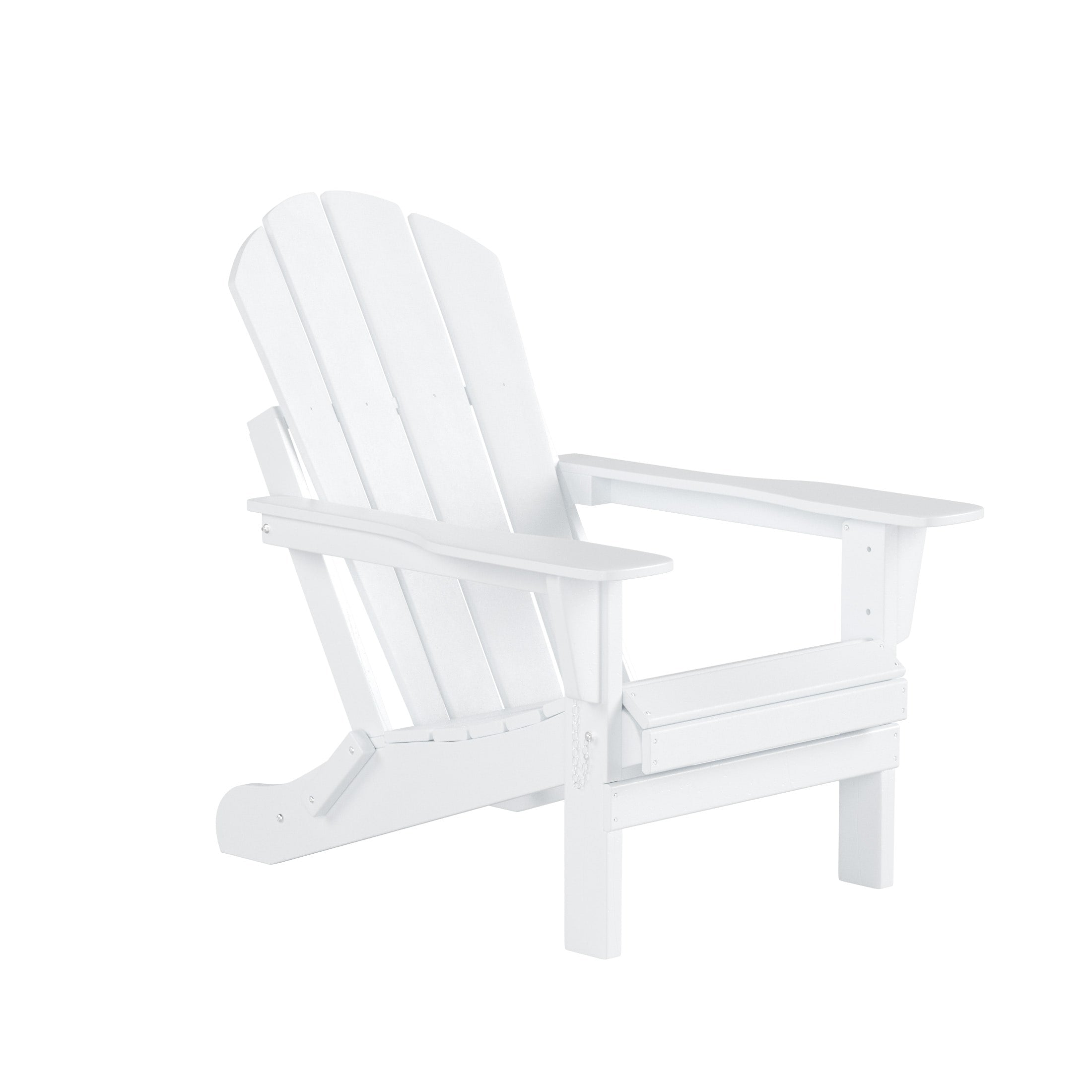 Ensemble de 4 chaises Adirondack pliables Polytrends Laguna en PEHD pour terrasse extérieure, toutes saisons