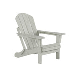 Ensemble de 4 chaises Adirondack pliables Polytrends Laguna en PEHD pour terrasse extérieure, toutes saisons