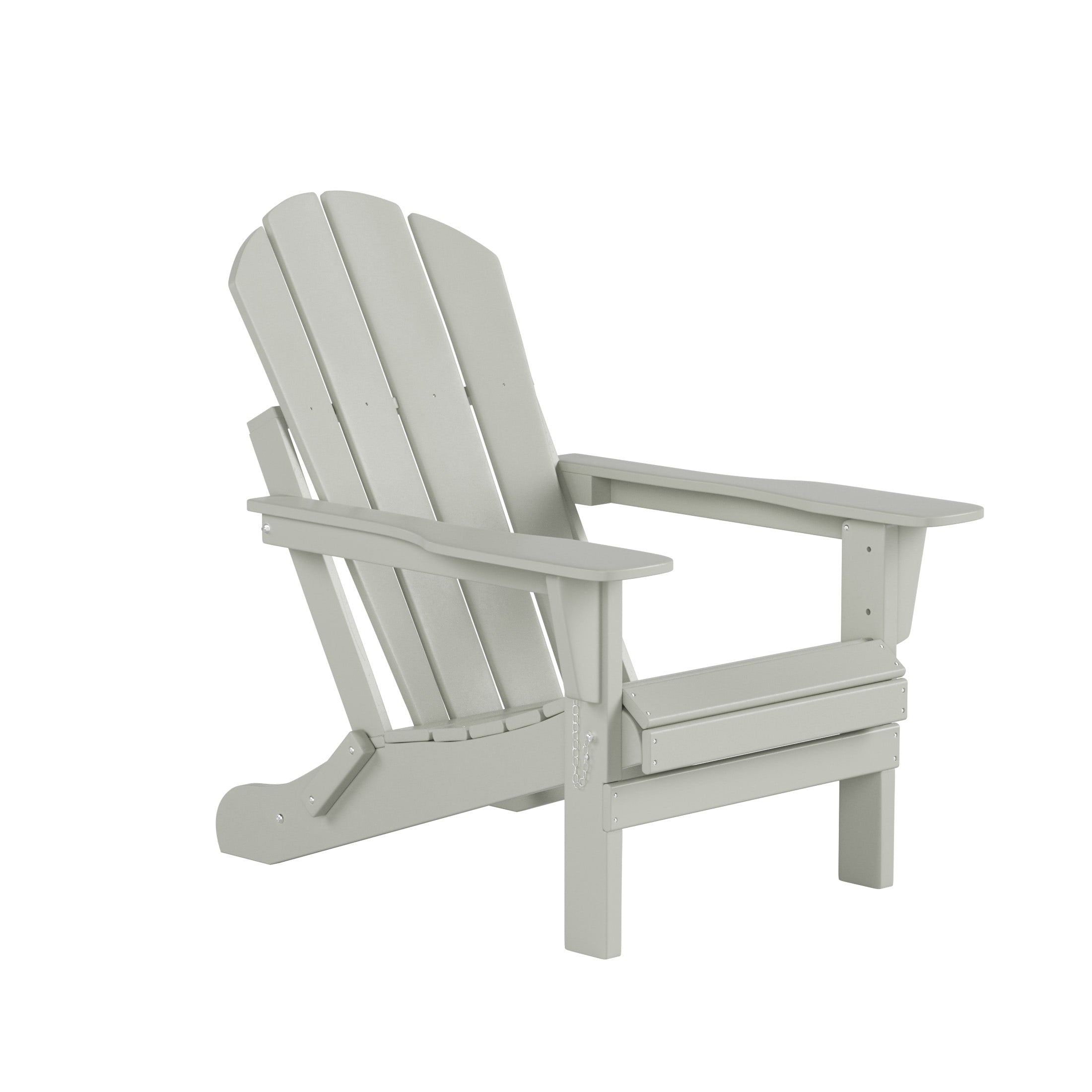 Ensemble de 4 chaises Adirondack pliables Polytrends Laguna en PEHD pour terrasse extérieure, toutes saisons
