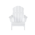 Ensemble de 4 chaises Adirondack pliables Polytrends Laguna en PEHD pour terrasse extérieure, toutes saisons