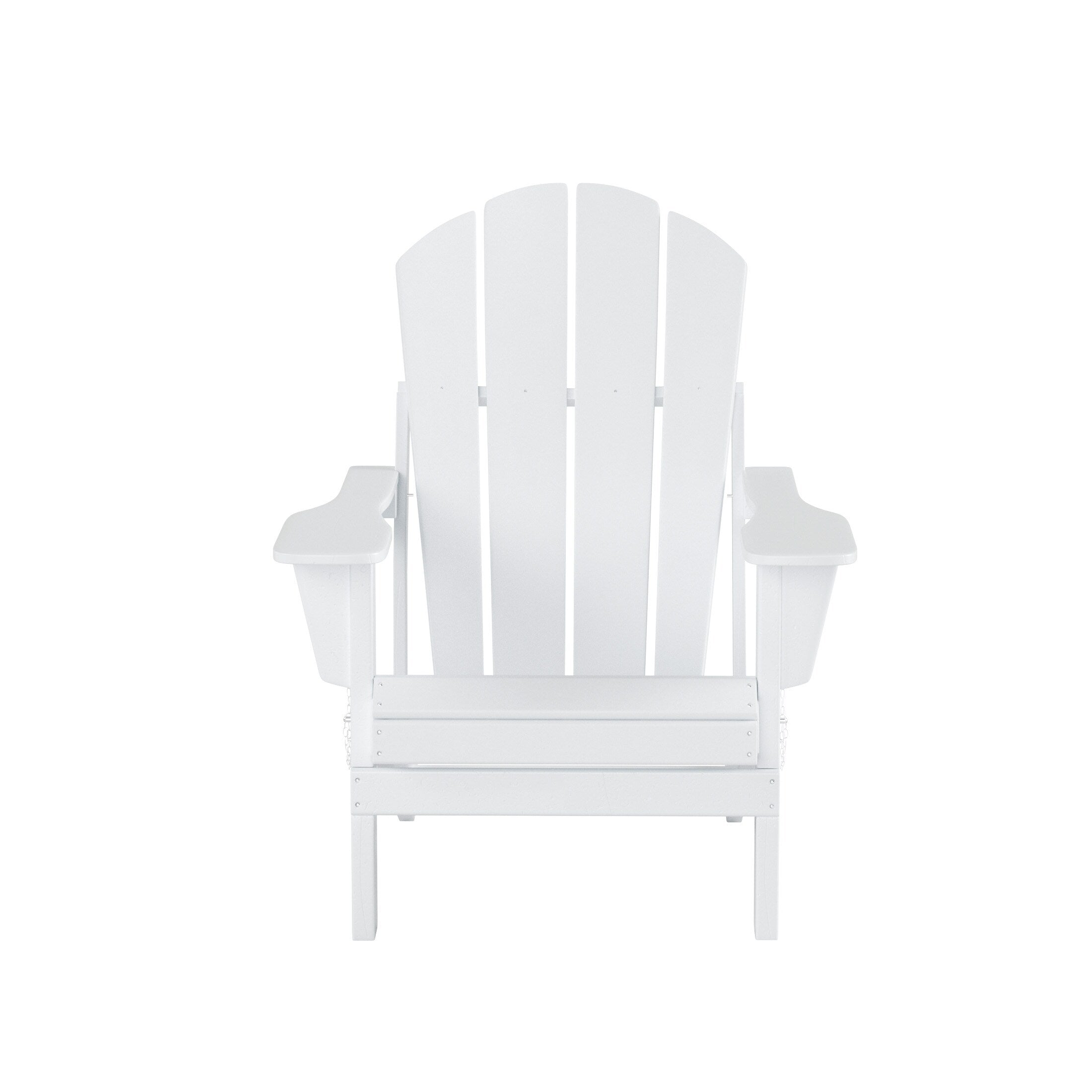 Ensemble de 4 chaises Adirondack pliables Polytrends Laguna en PEHD pour terrasse extérieure, toutes saisons