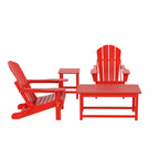 Ensemble de 4 chaises Adirondack pliables Polytrends Laguna en PEHD pour terrasse extérieure, toutes saisons