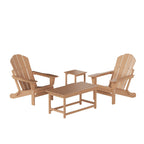 Ensemble de 4 chaises Adirondack pliables Polytrends Laguna en PEHD pour terrasse extérieure, toutes saisons