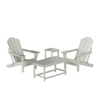 Ensemble de 4 chaises Adirondack pliables Polytrends Laguna en PEHD pour terrasse extérieure, toutes saisons