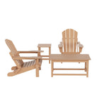 Ensemble de 4 chaises Adirondack pliables Polytrends Laguna en PEHD pour terrasse extérieure, toutes saisons