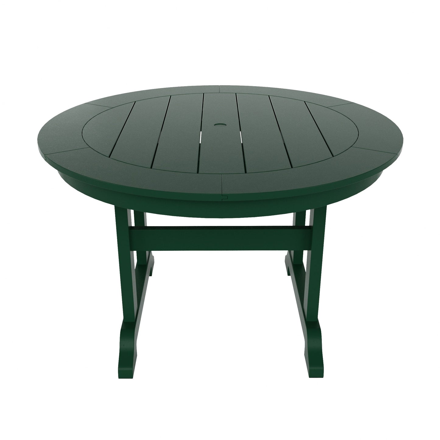 Ensemble de salle à manger d'extérieur Polytrends Laguna en PEHD, toutes saisons, avec table ronde et fauteuils (ensemble de 5 pièces)
