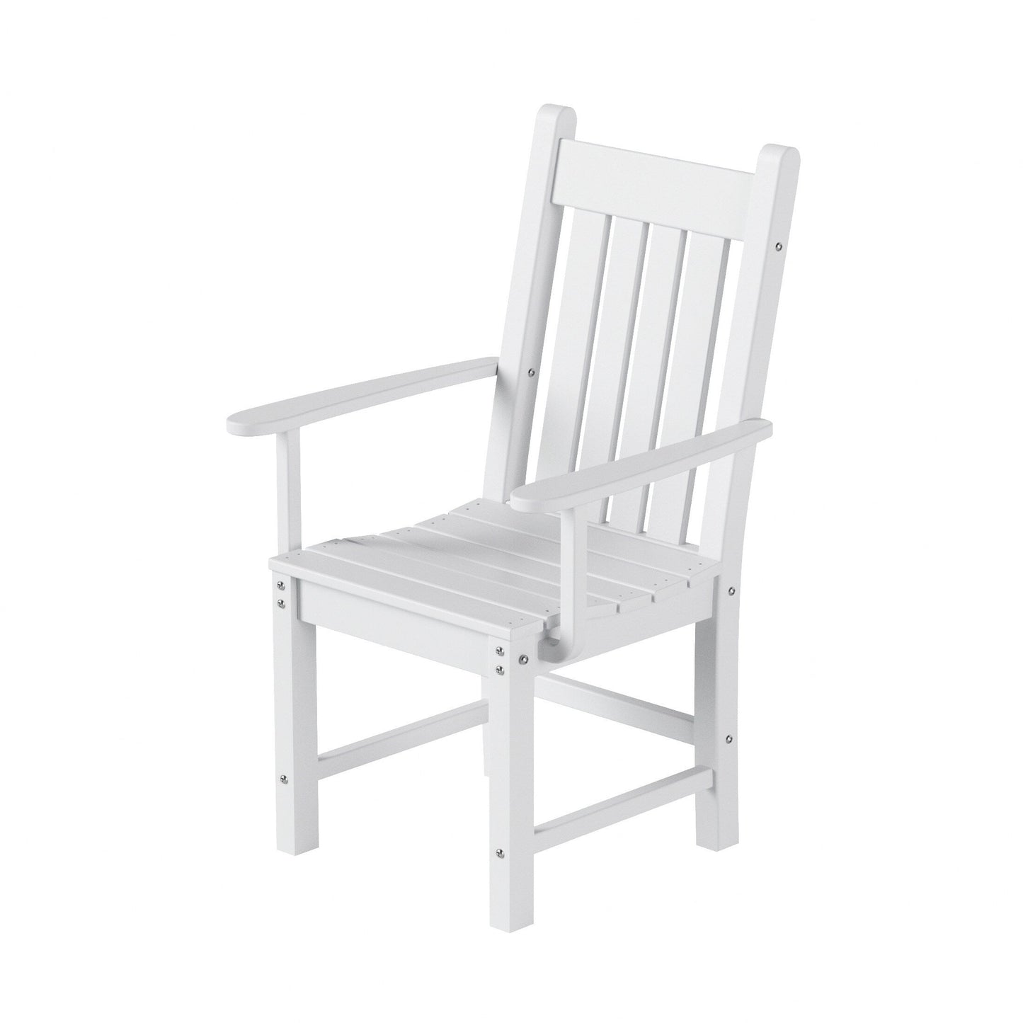 Ensemble de salle à manger d'extérieur Polytrends Laguna en PEHD, toutes saisons, avec table ronde et fauteuils (ensemble de 5 pièces)