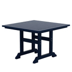 Ensemble de salle à manger d'extérieur Polytrends Laguna en PEHD, toutes saisons, avec table carrée et fauteuils (ensemble de 5 pièces)