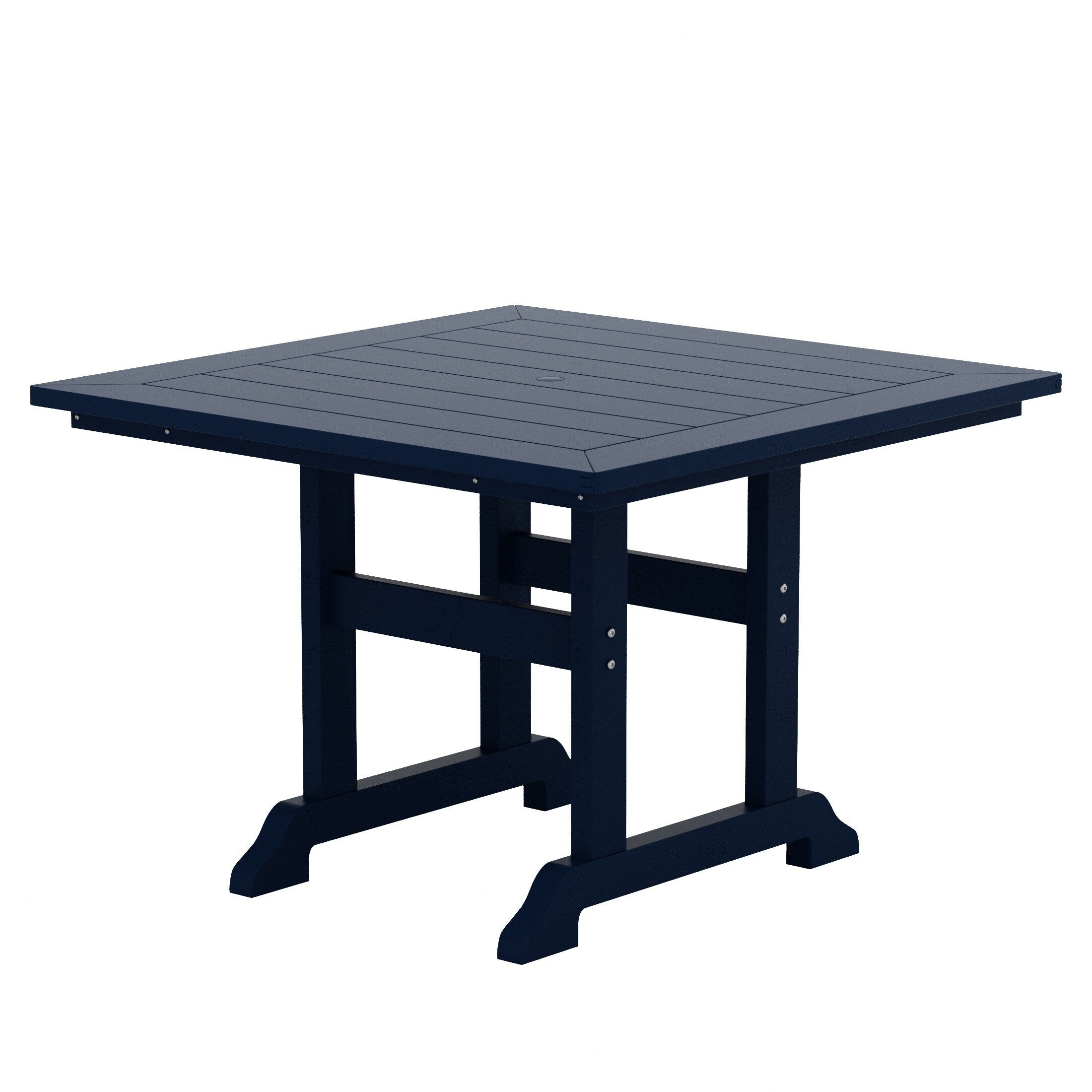 Ensemble de salle à manger d'extérieur Polytrends Laguna en PEHD, toutes saisons, avec table carrée et fauteuils (ensemble de 5 pièces)