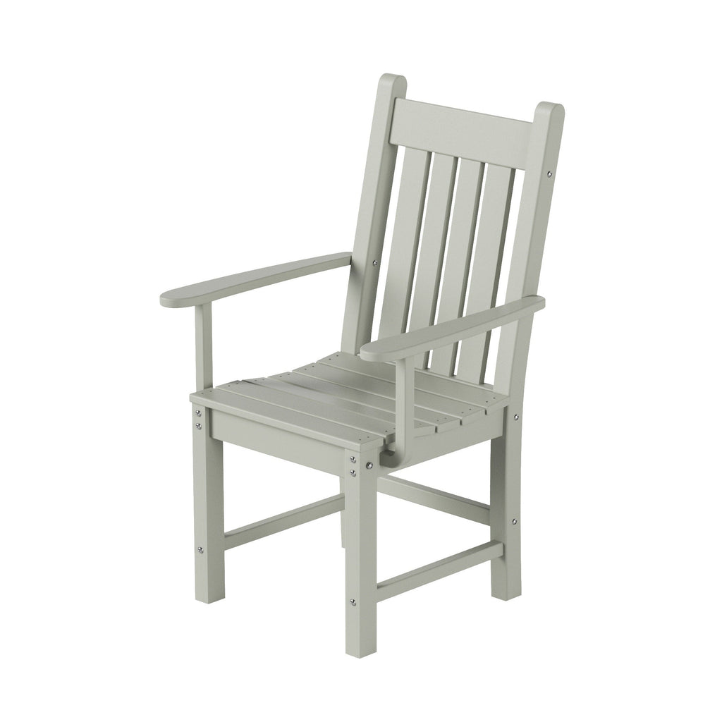 Ensemble de salle à manger d'extérieur Polytrends Laguna en PEHD, toutes saisons, avec table carrée et fauteuils (ensemble de 5 pièces)