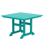 Ensemble de salle à manger d'extérieur Polytrends Laguna en PEHD, toutes saisons, avec table carrée et fauteuils (ensemble de 5 pièces)